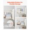 White Wall-Mounted Laundry Cabinet with 2 Doors and Adjustable Shelves 36 in